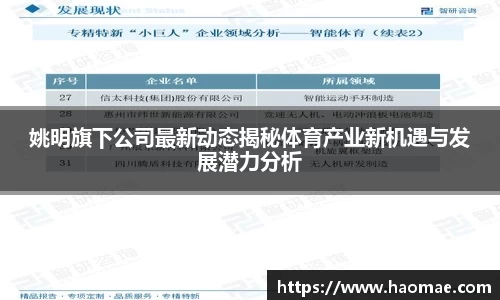 姚明旗下公司最新动态揭秘体育产业新机遇与发展潜力分析